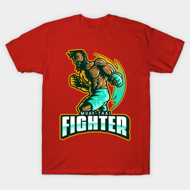 Muay Thai Fighter T-Shirt by Tip Top Tee's